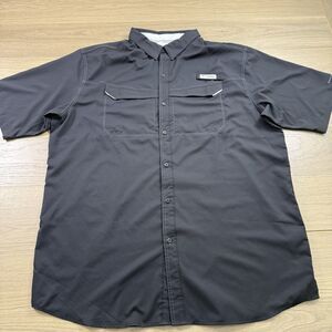 Columbia Shirt Men 2XT PFG Omni Shade Fishing Vented Outdoor Performance Black
